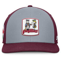 Philadelphia Phillies Pro Performance Snapback Hat Gray/Burgundy