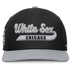 Chicago White Sox Pro Performance Snapback Hat Black/Gray