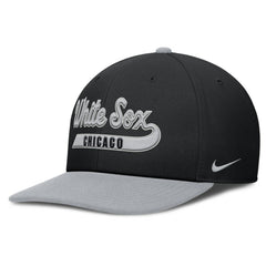 Chicago White Sox Pro Performance Snapback Hat Black/Gray