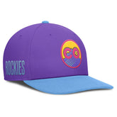 Colorado Rockies 2025 City Connect Pro Performance Snapback Hat Purple/Light Blue