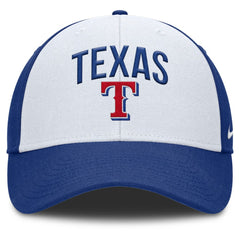 Texas Rangers Club Performance Adjustable Hat White/Royal