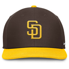 San Diego Padres Pro Performance Snapback Hat Brown/Gold