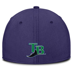 Tampa Bay Rays Rise Swoosh Performance Flex Hat Gray/Purple