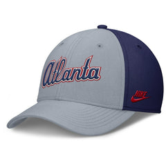 Atlanta Braves Rise Swoosh Performance Flex Hat Gray/Navy