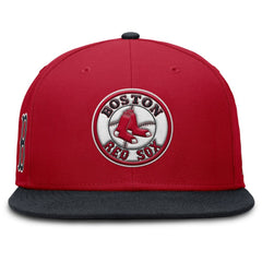 Boston Red Sox Cooperstown Two-Tone Dri-FIT Round Bill True Fitted Hat Red