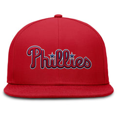 Philadelphia Phillies Wordmark Dri-FIT Round Bill True Fitted Hat Red