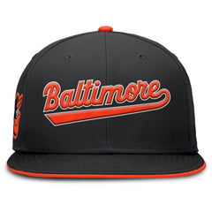 Baltimore Orioles Primetime Dri-FIT Round Bill True Fitted Hat Black