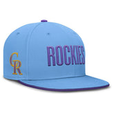 Colorado Rockies 2025 City Connect True Performance Fitted Hat Light Blue