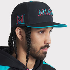 Miami Marlins 2025 City Connect Performance Fitted Hat Black