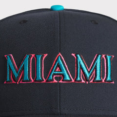 Miami Marlins 2025 City Connect Performance Fitted Hat Black
