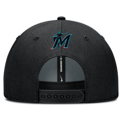 Miami Marlins Rise Gaberdine Adjustable Hat Black