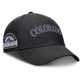 Colorado Rockies Rise Gaberdine Adjustable Hat Black