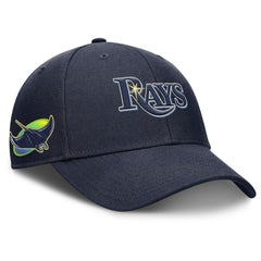 Tampa Bay Rays Rise Gaberdine Adjustable Hat Navy