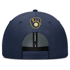 Milwaukee Brewers Rise Gaberdine Adjustable Hat Navy