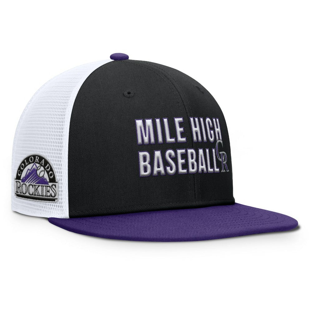 Colorado Rockies Pro Trucker Snapback Hat Black