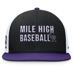 Colorado Rockies Pro Trucker Snapback Hat Black
