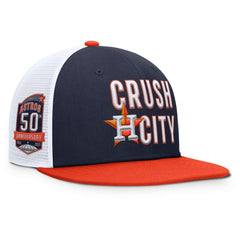 Houston Astros Pro Performance Trucker Snapback Hat Navy/Orange