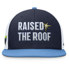 Tampa Bay Rays Pro Performance Trucker Snapback Hat Navy/Light Blue