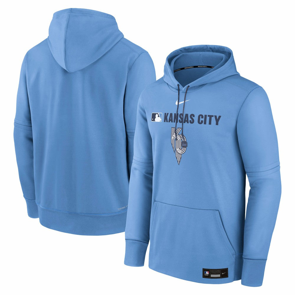 Kansas City Royals Authentic Collection City Connect Therma Pullover Hoodie Light Blue