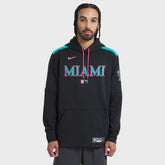 Miami Marlins 2025 City Connect Authentic Collection Therma Pullover Hoodie Black