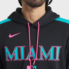 Miami Marlins 2025 City Connect Authentic Collection Therma Pullover Hoodie Black