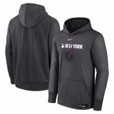 New York Mets Authentic Collection City Connect Therma Pullover Hoodie Anthracite