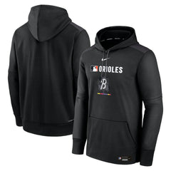 Baltimore Orioles Authentic Collection City Connect Therma Pullover Hoodie Black