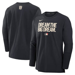 Texas Rangers 2025 City Connect Authentic Collection Player Dri-FIT Lightweight Pullover Black