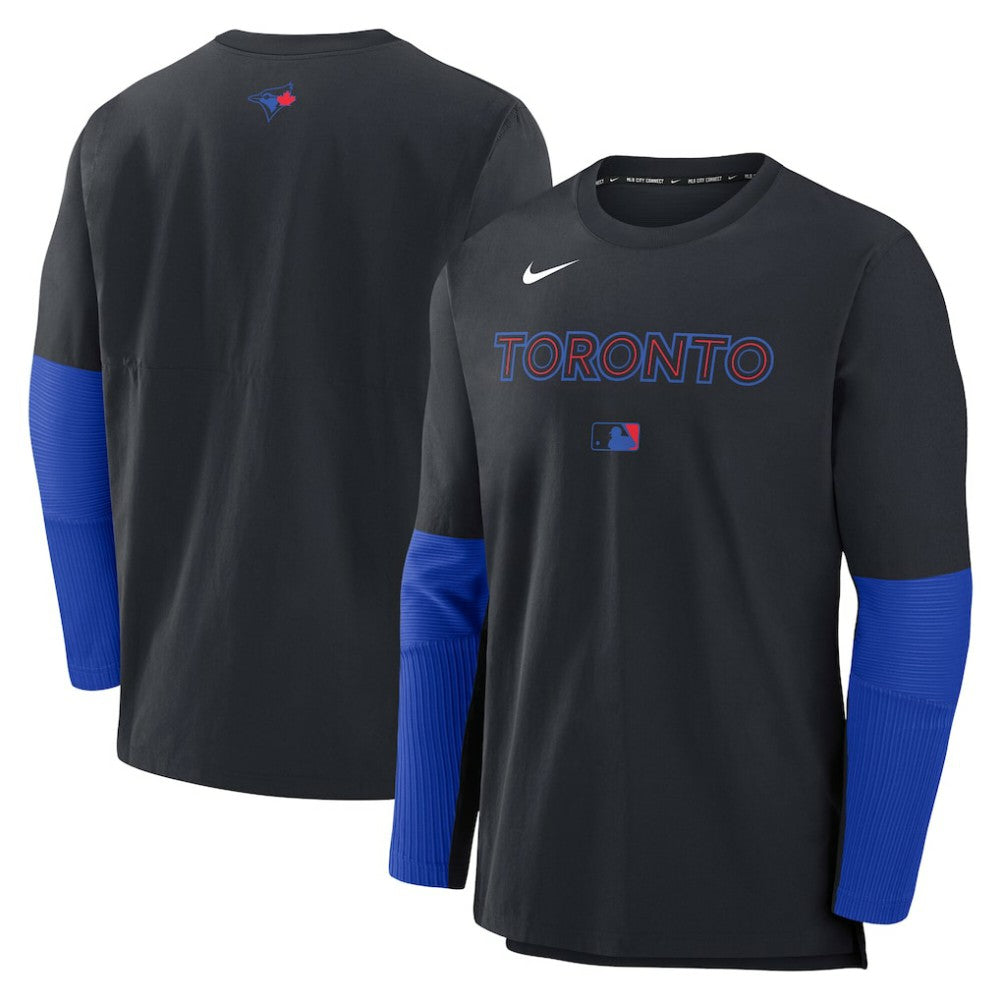 Toronto Blue Jays 2025 City Connect Authentic Collection Player Dri-FIT Lightweight Pullover Black