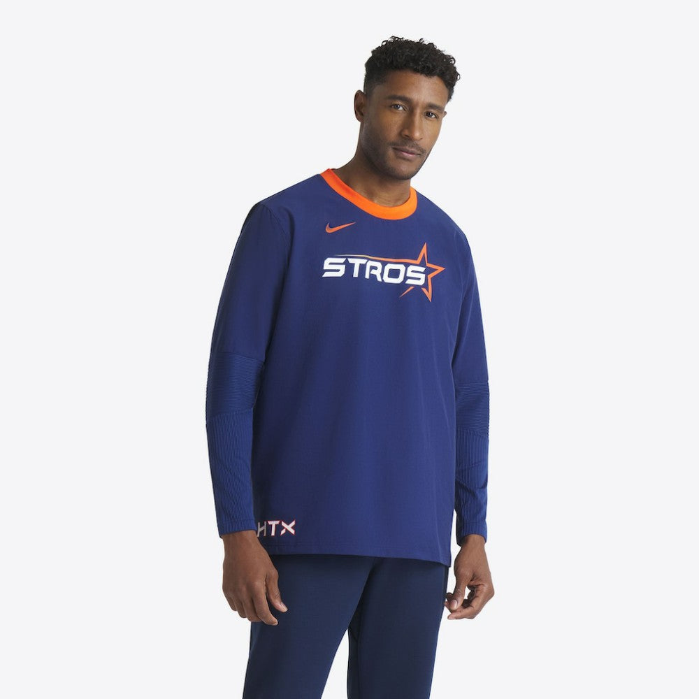 Houston Astros 2025 City Connect Authentic Collection Lightweight Player Performance Long Sleeve Top Navy