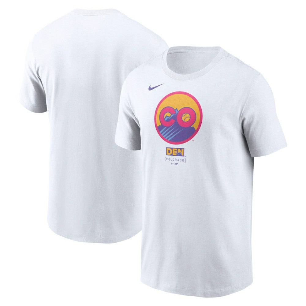 Colorado Rockies 2025 City Connect Logo T-Shirt White