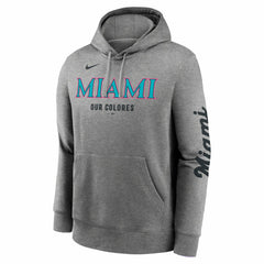 Miami Marlins City Connect Club Hoodie Heather Charcoal