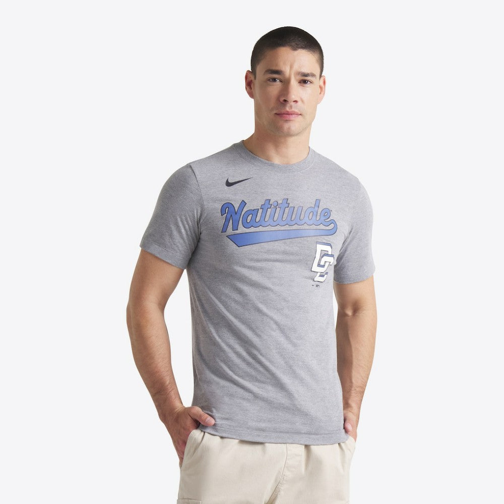 Washington Nationals City Connect Script Tri-Blend T-Shirt Heather Charcoal