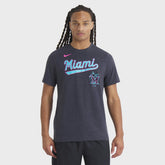 Miami Marlins City Connect Script Tri-Blend T-Shirt Heather Black