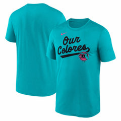 Miami Marlins 2025 City Connect Team Phrase Script Legend Performance T-Shirt Teal
