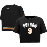 Joe Burrow Cincinnati Bengals Pro Standard Women's Player Name & Number Cropped Boxy T-Shirt - Black cheap