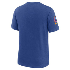 Atlanta Braves Cooperstown Collection Eras Tri-Blend T-Shirt Heather Royal
