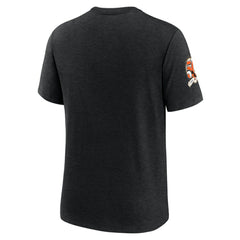 Baltimore Orioles Cooperstown Collection Eras Tri-Blend T-Shirt Heather Black