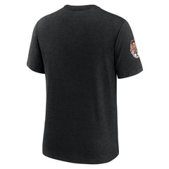 San Francisco Giants Cooperstown Collection Eras Tri-Blend T-Shirt Heather Black