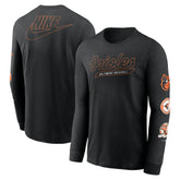 Baltimore Orioles Cooperstown Collection Knockout Long Sleeve T-Shirt Black