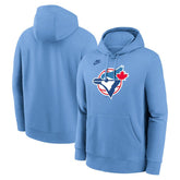 Toronto Blue Jays Cooperstown Collection Logo Club Hoodie Powder Blue