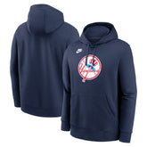 New York Yankees Cooperstown Collection Logo Club Hoodie Navy