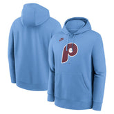 Philadelphia Phillies Cooperstown Collection Logo Club Hoodie Light Blue
