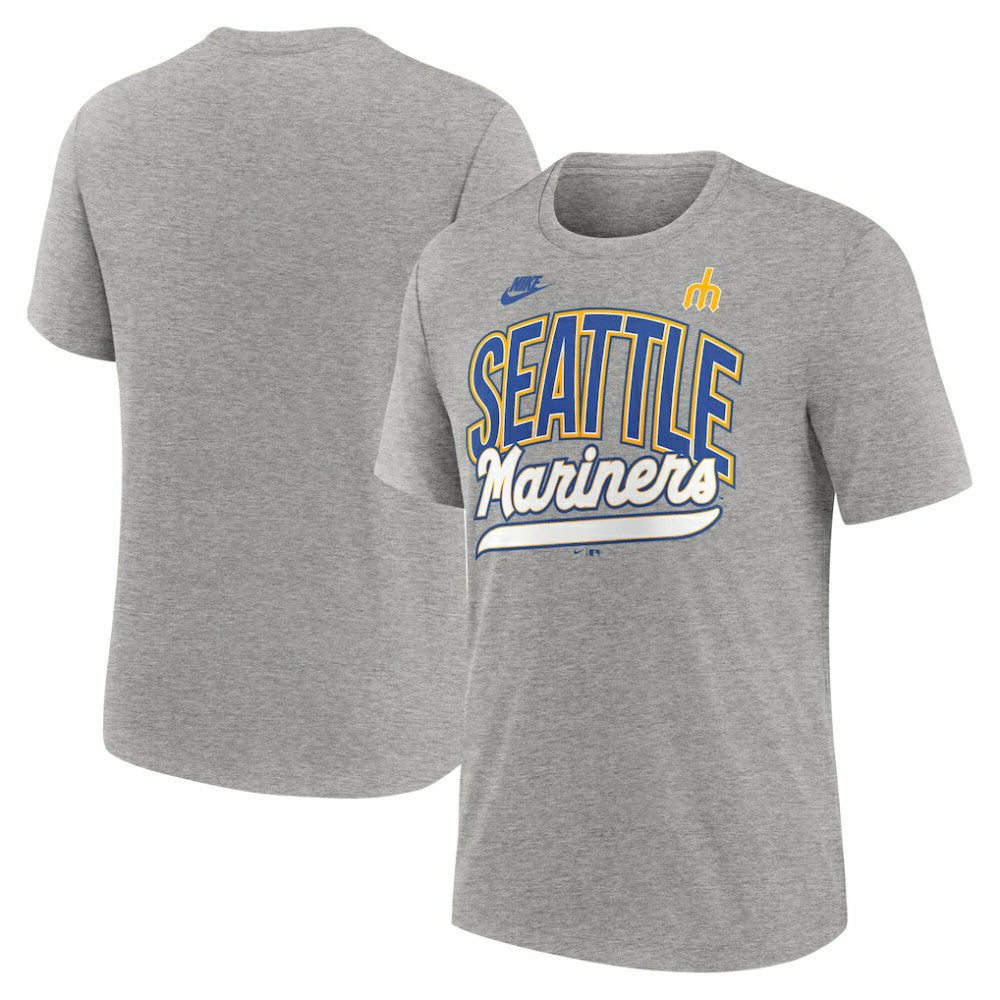 Seattle Mariners Cooperstown Collection Retro Tri-Blend T-Shirt Heather Gray