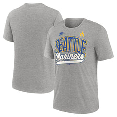 Seattle Mariners Cooperstown Collection Retro Tri-Blend T-Shirt Heather Gray