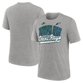 Tampa Bay Rays Cooperstown Collection Retro Tri-Blend T-Shirt Heather Gray