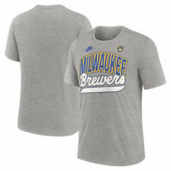Milwaukee Brewers Cooperstown Collection Retro Tri-Blend T-Shirt Heather Gray