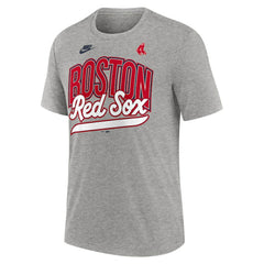 Boston Red Sox Cooperstown Collection Retro Tri-Blend T-Shirt Heather Gray