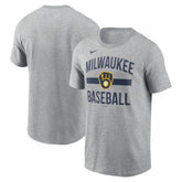 Milwaukee Brewers Arched T-Shirt Heather Gray
