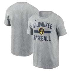Milwaukee Brewers Arched T-Shirt Heather Gray